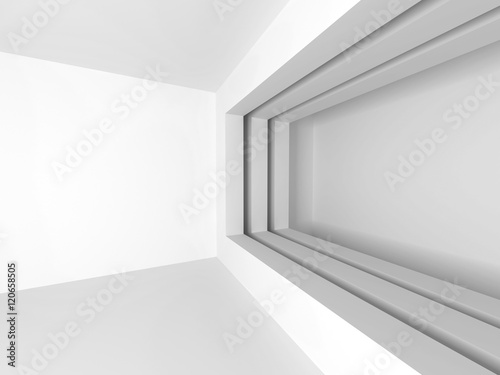 Abstract White Interior. Architecture Background