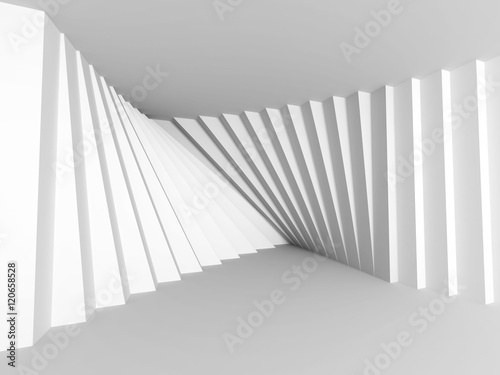 Geometric Pattern Architecture Design. Abstract White Background