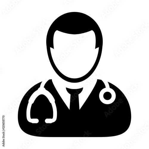 Doctor Icon - Physician, Medical, Health Care, MD Glyph Vector illustration