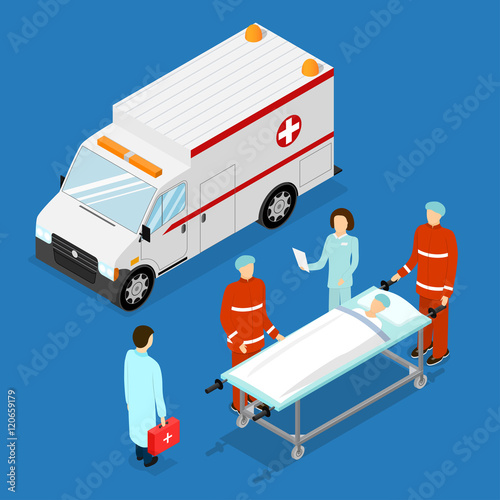 Ambulance Service Concept. Vector