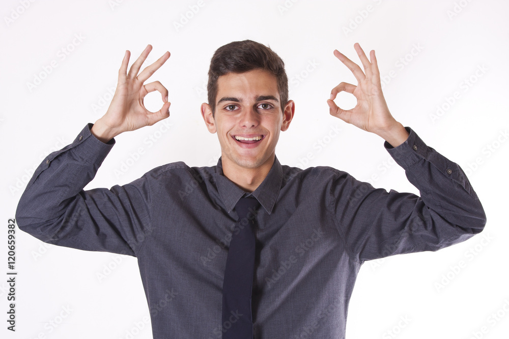 businessman with success expression businessman with success expression