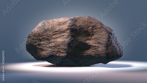 natural stone lit with spotlights
