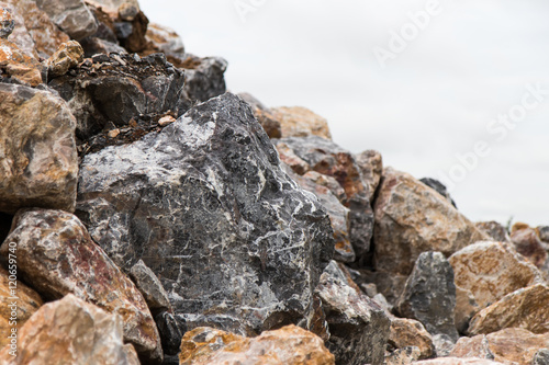 Close up large rocks.