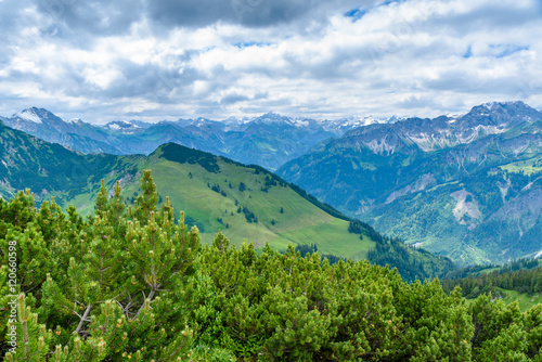 Beautiful landscape of Alps in Germany - Hiking in the mountains