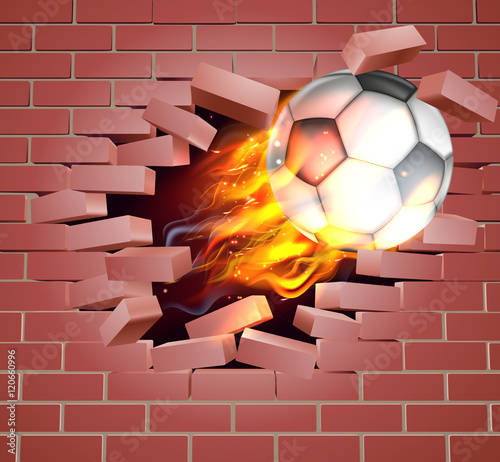 Flaming Soccer Football Bal...
