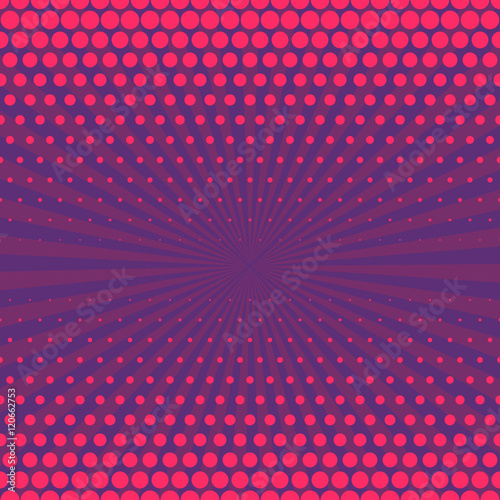 Abstract Creative concept vector comics pop art style blank layout template with clouds beams and isolated dots pattern on background. For Web and Mobile Applications, illustration template design