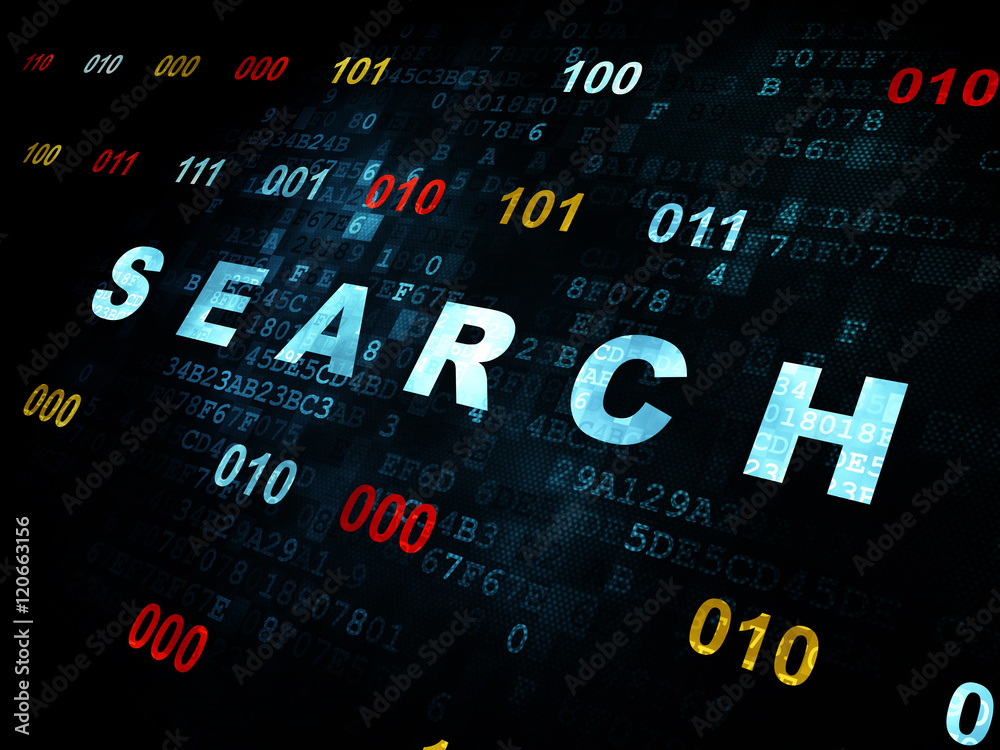 Web design concept: Search on Digital background Web design concept: Search on Digital background