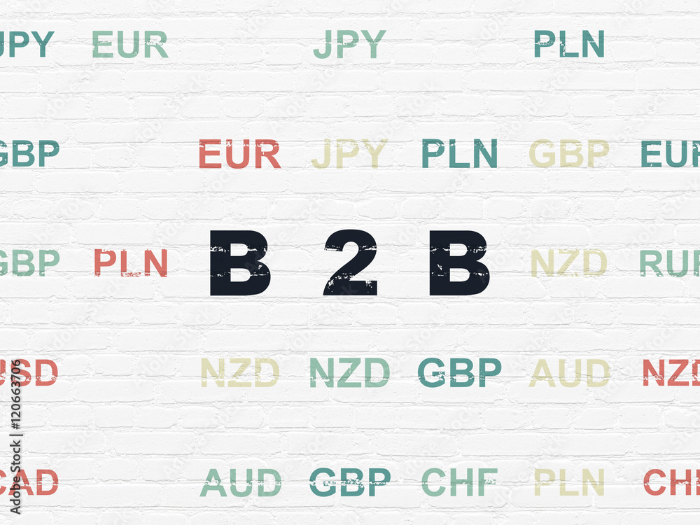 Business concept: B2b on wall background Business concept: B2b on wall background