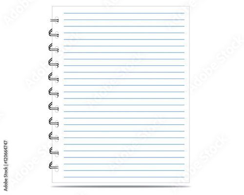 blank realistic spiral notepad notebook isolated on white vector