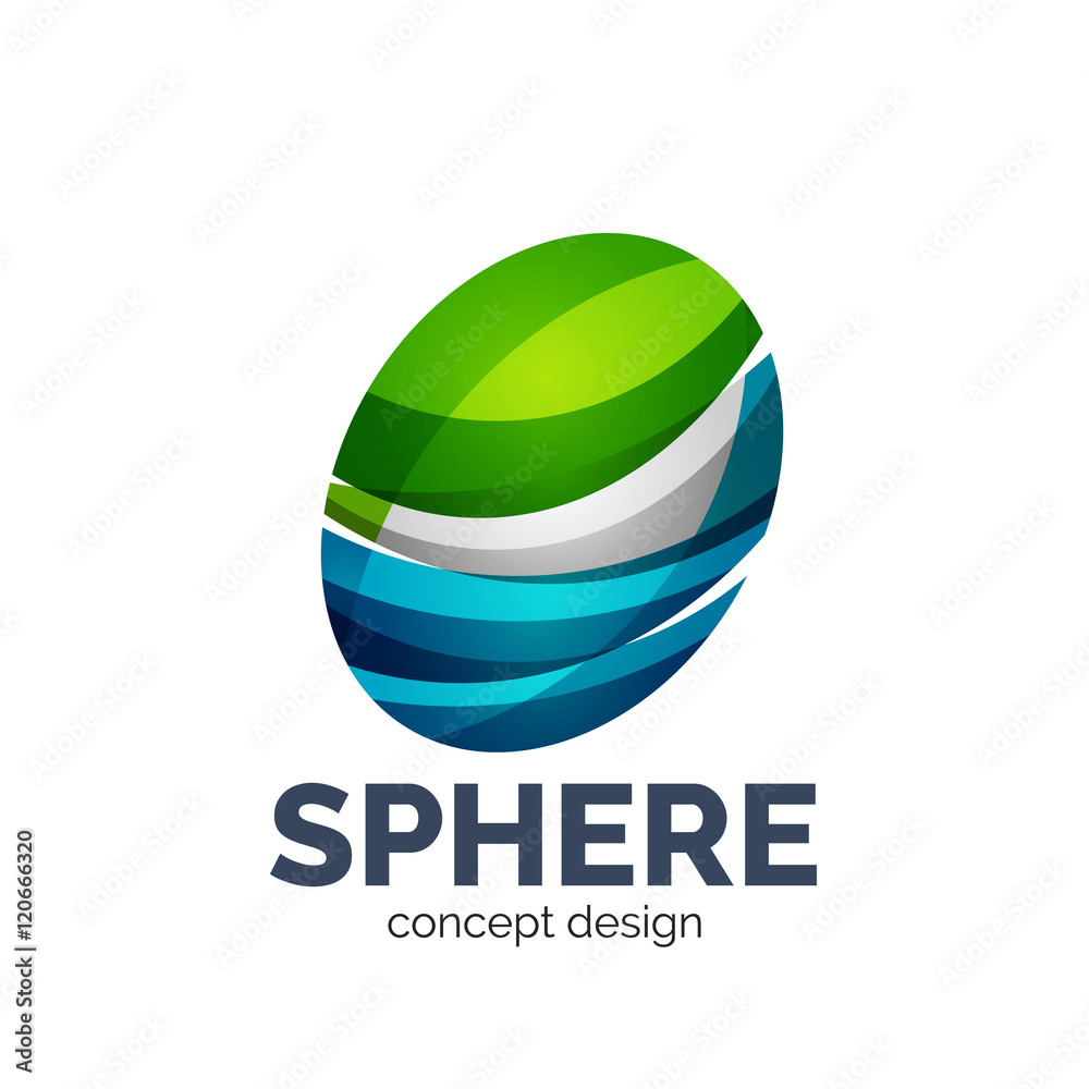 Vector sphere abstract logo template Vector sphere abstract logo template
