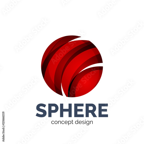 Vector sphere abstract logo template
