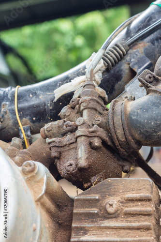 Old Shabby carburator in motorcycle