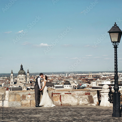 Photography Happy newlyweds on the street