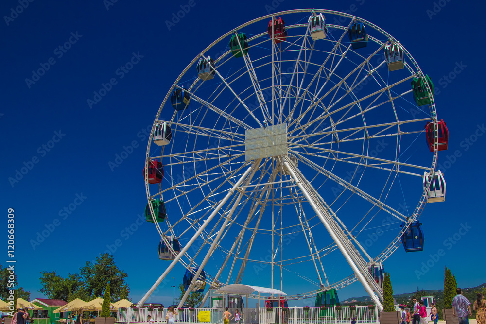 Ferris wheel, Koktobe hill, Almaty, Kazakhstan