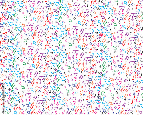 Vector Illustration of an Abstract Background with Colorful Musi