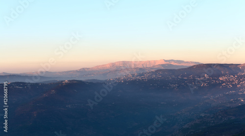 Mt Sannine at Sunset, Lebanon photo