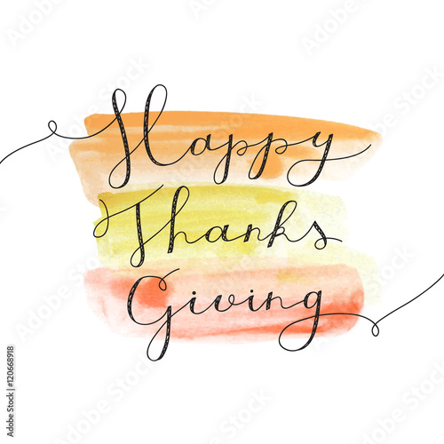happy thanksgiving lettering