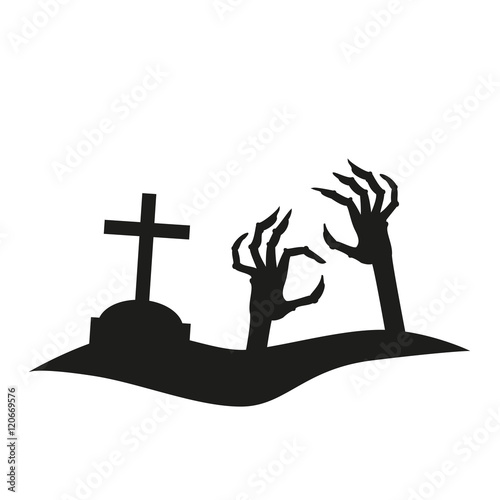  Icon of hand reaching from the grave.