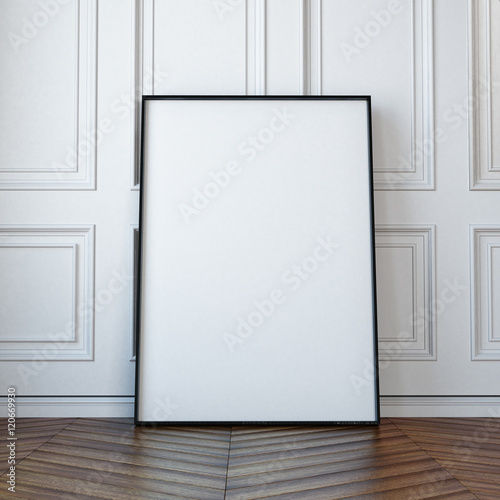 Fototapeta Naklejka Na Ścianę i Meble -  Mockup poster in the interior in classic style