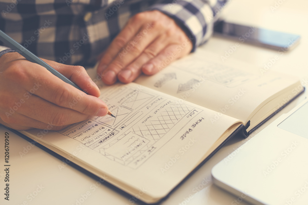 Man sketching graphic sketch Man sketching graphic sketch