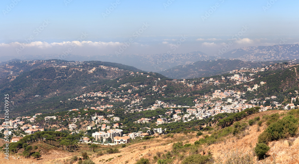 Lebanon mountain landscape at Falougha