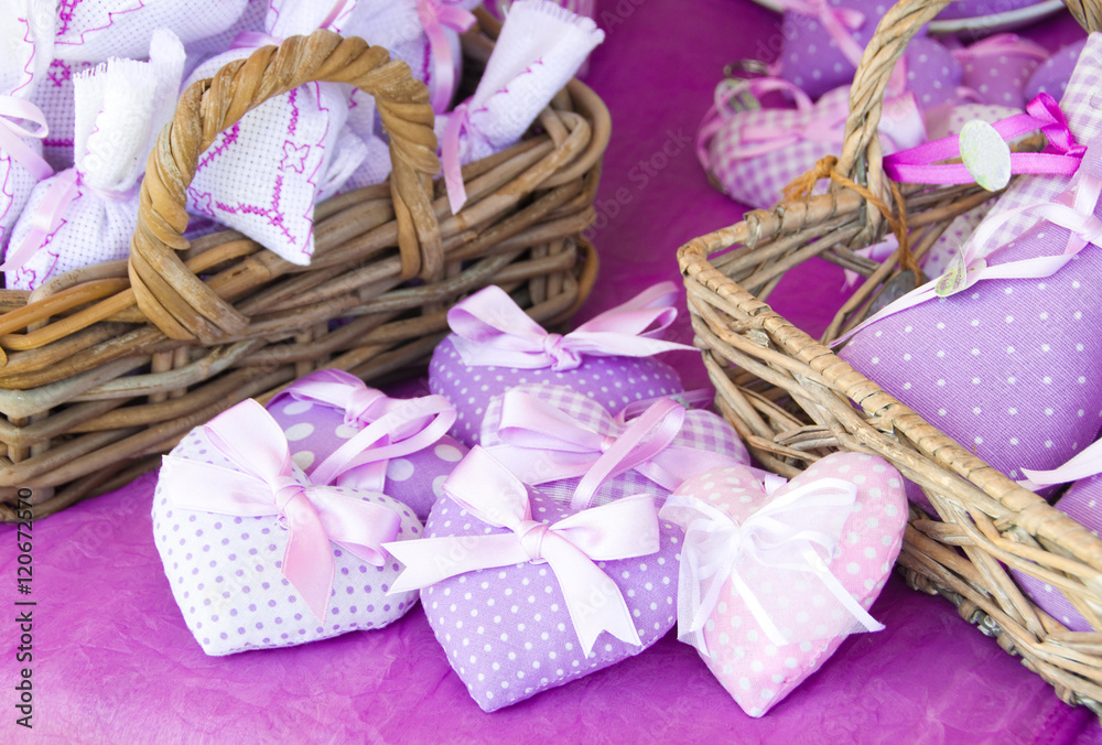 Lavender sachets on Provence market in France Lavender sachets on Provence market in France