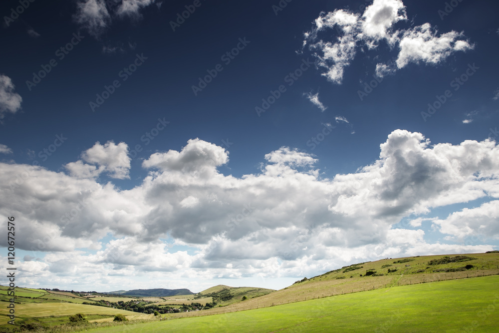 countryside landscape shot in the uk