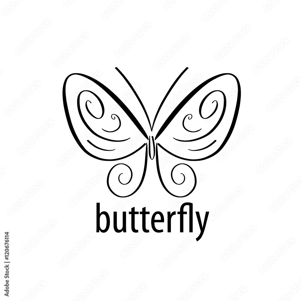 Obraz premium vector butterfly logo