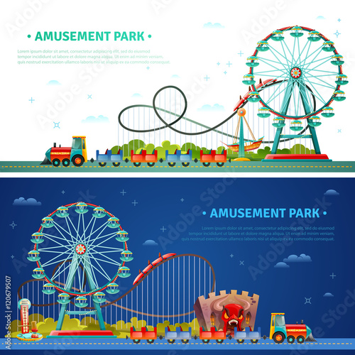 Amusement Park Horizontal Banners
