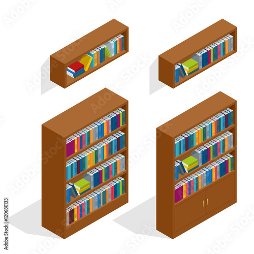 Isometric Bookshelfs set