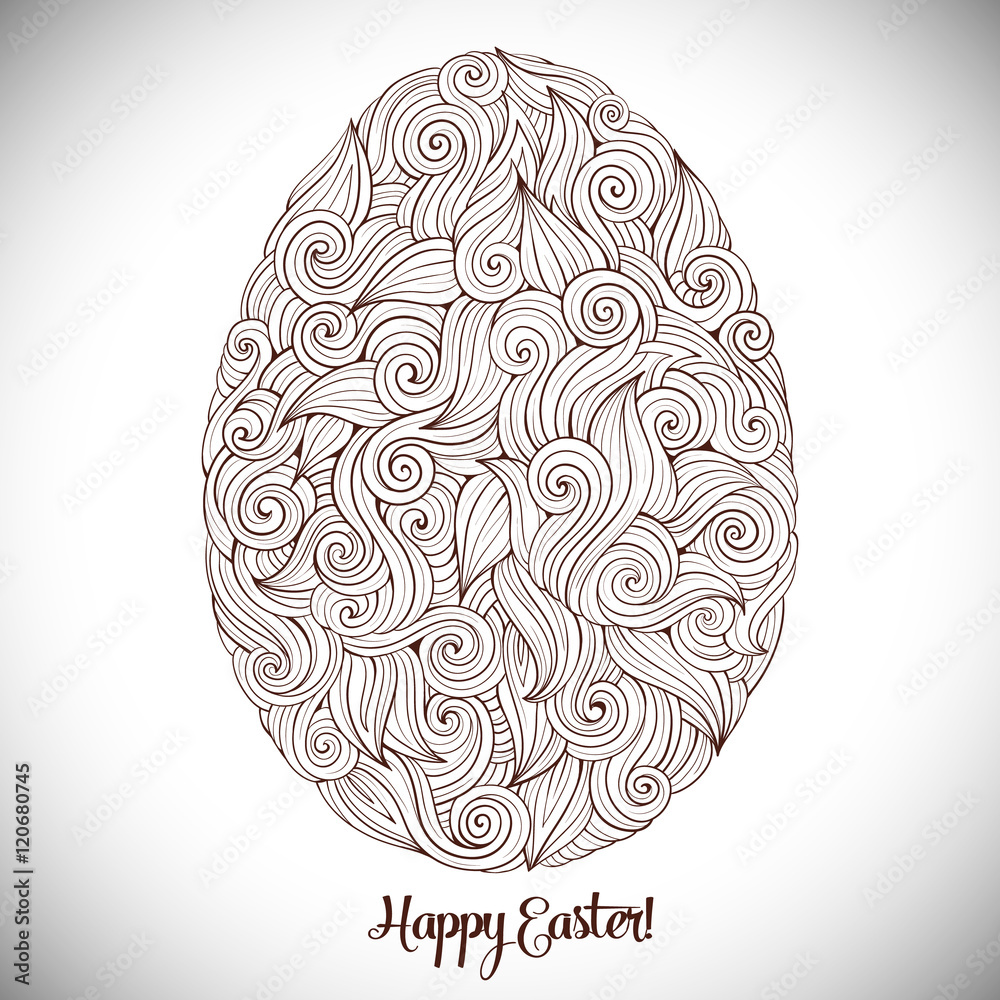 Doodles ornament easter egg background Doodles ornament easter egg background
