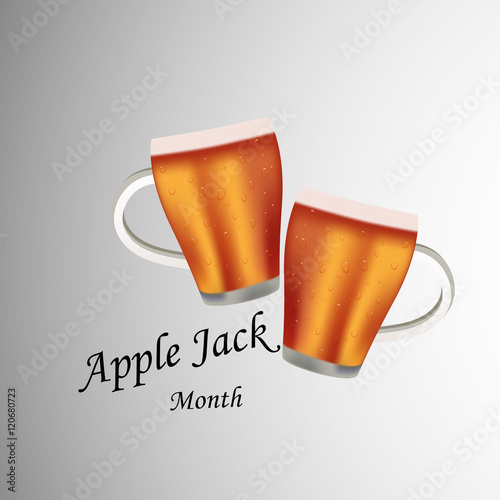 Fotografie Illustration of Apple Juice for Applejack Month