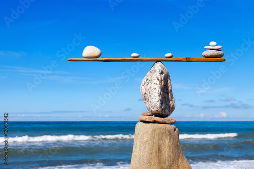 Concept of harmony and balance. Balance and poise stones.