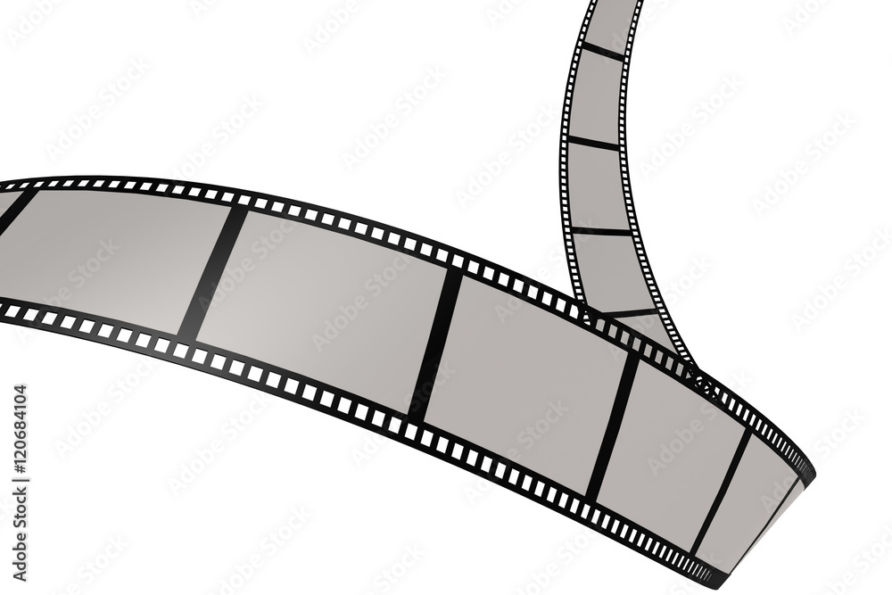 Isolated film with white background