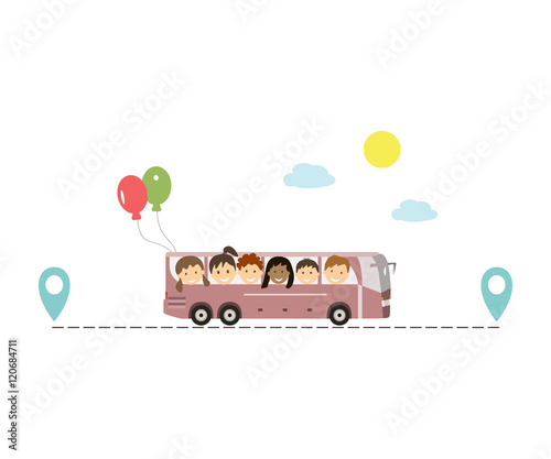 Kids Traveling by Bus