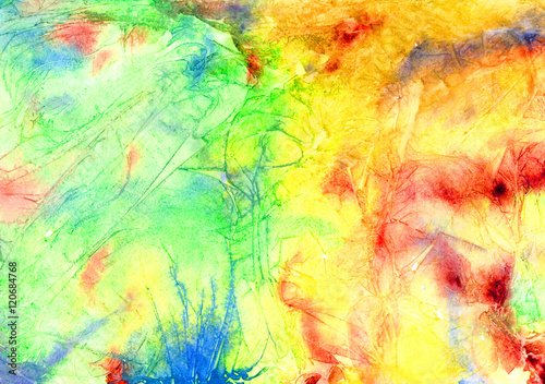 Hand painted watercolor background, abstract bright colors