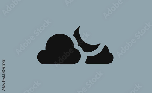 Vector weather symbol icon on flat background