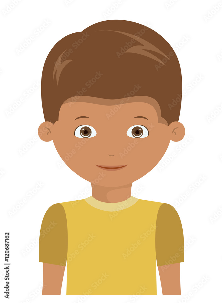 Happy boy cartoon icon. Childhood happinesssummer season cloth and kid theme. Isolated design. Vector illustration Happy boy cartoon icon. Childhood happinesssummer season cloth and kid theme. Isolated design. Vector illustration