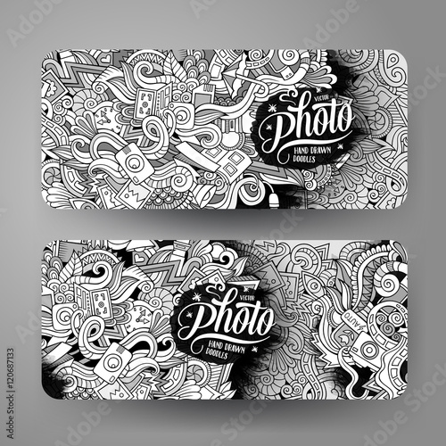 Cartoon vector hand-drawn Doodle on the subject of photo