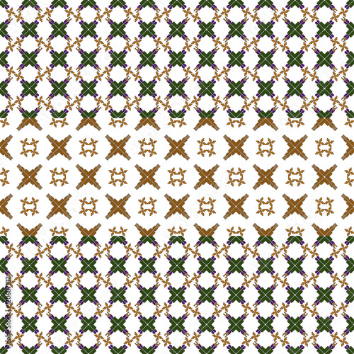 patterns for embroidery. floral theme. Mosaic. vector illustration.
