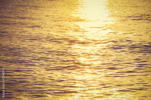 landscape of sea water at dawn (vintage style)