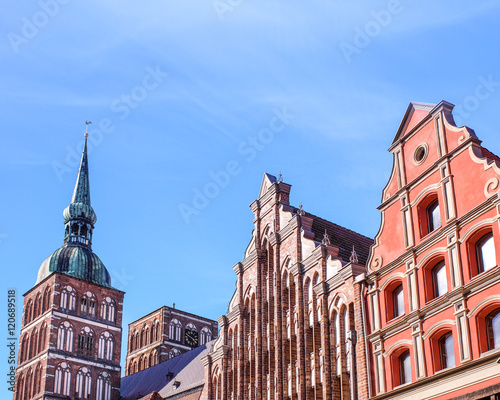 stralsund with Nikolai Church and barok facades
