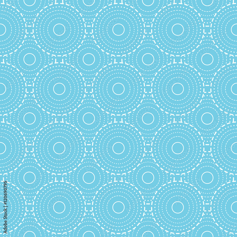 blue pattern Vector illustration. Abstract modern geometric seam