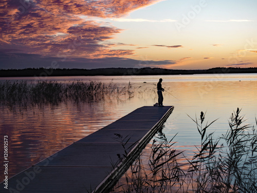 Billede på lærred Schweden, Abendstimmung