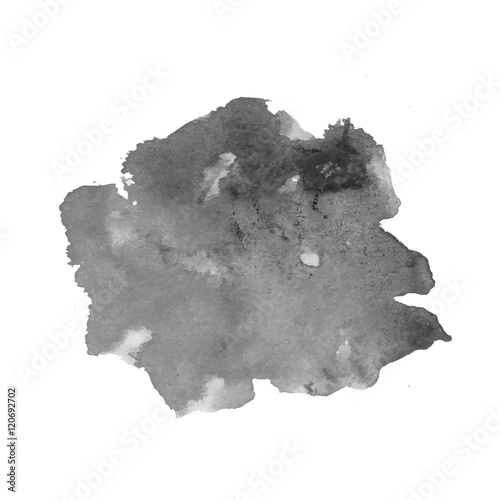 Black watercolor stain. Watercolor texture background