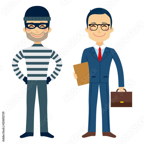 Happy thief and confident l...