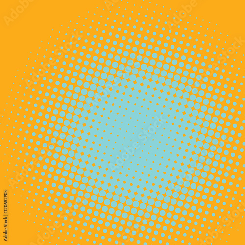 Yellow background with light spot pop art comic style