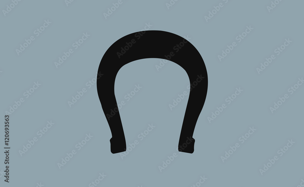 Vector horseshoe symbol on flat background Vector horseshoe symbol on flat background