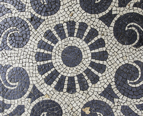 Obraz na płótnie Mosaic floor w salonie