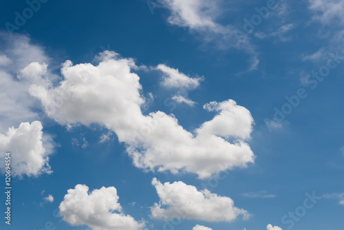 Clouds and blue sky background.